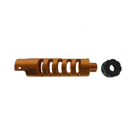 NARCOS AIRSOFT CANNA IN METALLO AAP01 CNC Aluminum 6061 Front Barrel Kits Type 5 ORO GOLD - NARCOS AIRSOFT
