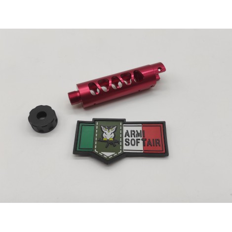 NARCOS AIRSOFT CANNA IN METALLO AAP01 CNC Aluminum 6061 Front Barrel Kits Type 3 ROSSA RED - NARCOS AIRSOFT