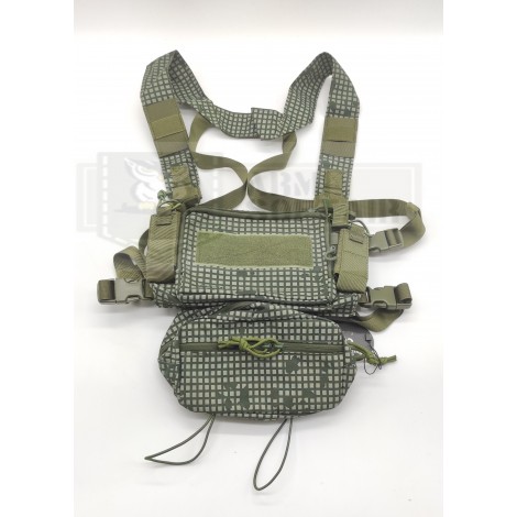 LIZARD TG TATTICO MICRO CHEST RIG H Harness D3CR Funny Pack NIGHT DESERT CAMO - LIZARD Tactical gear