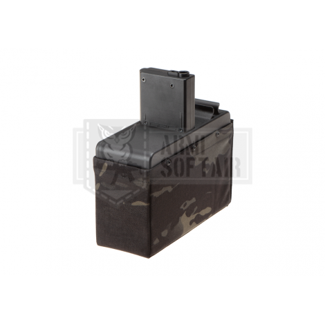 G&G CARICATORE ELETTRICO DRUM BOX MAGGIORATO DA 2500 bb PER CM16 LMG MULTICAM BLACK - G&G