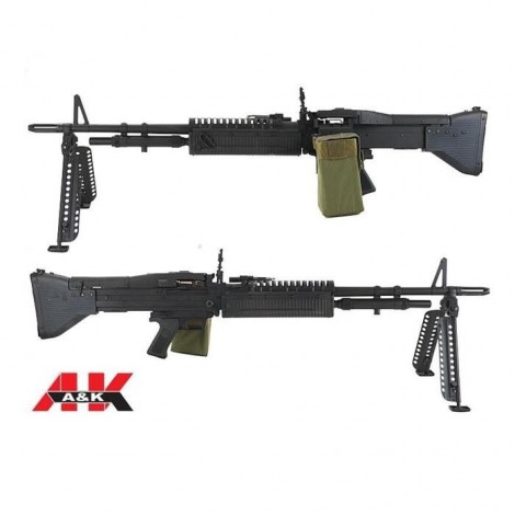A&K MITRAGLIATRICE M60 VIETNAM MACHINEGUN NERA - A&K
