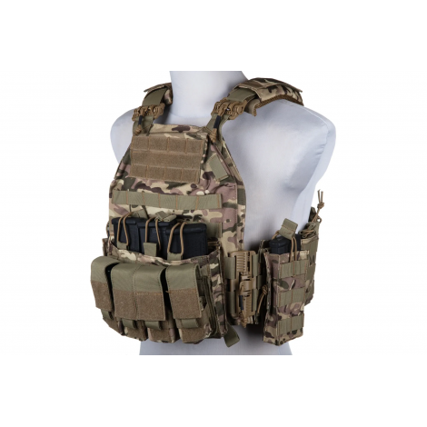 GFC tactical TATTICO COMPLETO PLATE CARRIER QRB FAST OPENING SYSTEM MULTICAM MC - GFC tactical