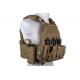 GFC tactical TATTICO COMPLETO PLATE CARRIER QRB FAST OPENING SYSTEM TAN CB - GFC tactical