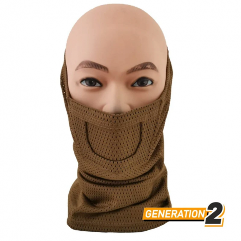 CYGNUS ARMORY BALACLAVA RETE PROTETTIVA BOCCA FACE WARRIOR - COYOTE BROWN CB - CYGNUS ARMONY