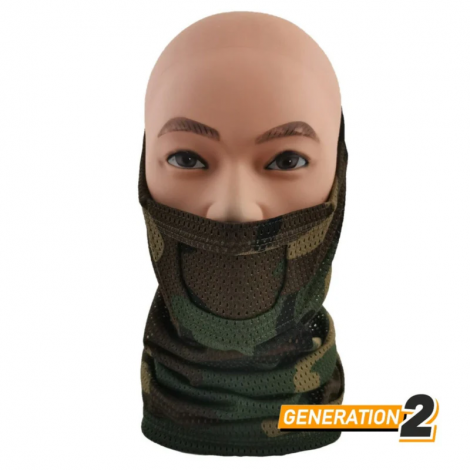 CYGNUS ARMORY BALACLAVA RETE PROTETTIVA BOCCA FACE WARRIOR - US WOODLAND - CYGNUS ARMONY