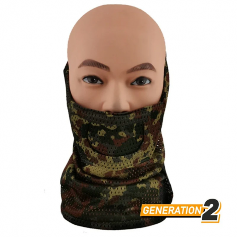 CYGNUS ARMORY BALACLAVA RETE PROTETTIVA BOCCA FACE WARRIOR - FLECKTARN BW CAMO - CYGNUS ARMONY