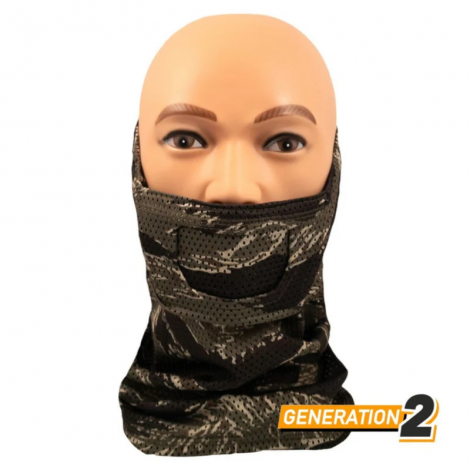 CYGNUS ARMORY BALACLAVA RETE PROTETTIVA BOCCA FACE WARRIOR - TIGER STRIPE VIETNAM - CYGNUS ARMONY