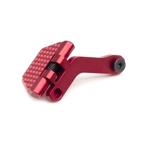 TTI AAP01 TACTICAL STOP IN ALLUMINIO CNC THUMB STOPPER Folding Thumb Rest Left SINISTRO ROSSO RED - ACTION ARMY