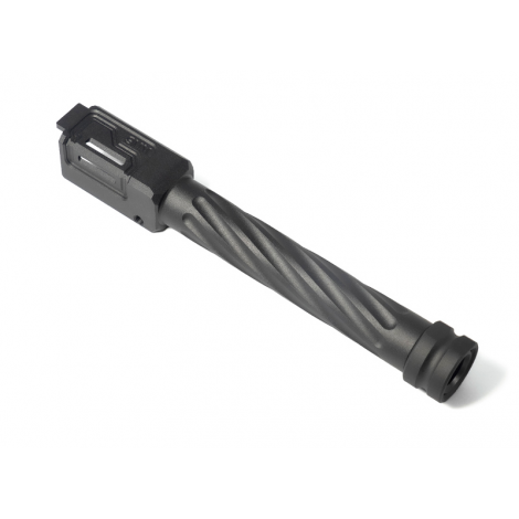 TTI canna esterna twisted per GLOCK G-Series Fixed Outer Barrel Type A 14mm Thread NERA BLACK - TTI Airsoft