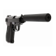 WE P38 K SHORT CORCA con SILENZIATORE GBB GAS BLOWBACK METAL NERA BLACK - WE