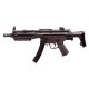 G&G FUCILE ELETTRICO ASG AEG MP5 TGM A5 RIS CALCIO RETRATTILE EBB BLOWBACK METALLO NERO BLACK - G&G