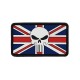 PATCH BANDIERA FLAG SKULL PINGHILTERRA UNITED KINGDOM PVC VELCRO PATCH -