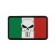 PATCH BANDIERA FLAG SKULL ITALIA PVC VELCRO PATCH -