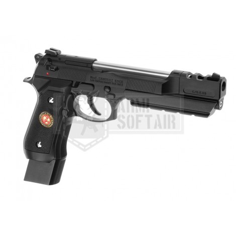 WE M92 Biohazard Extended RESIDENT GBB GAS BLOWBACK METAL ARGENTO CANNA ORO - WE
