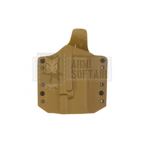 WARRIOR ASSAULT SYSTEM ELITE OPS FONDINA ARES Kydex Holster for Glock 17/19 with X400 COYOTE TAN CB - WARRIOR assault system