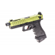 VORSK PISTOLA GBB G18 EU18 OPEN FLUTED BARREL NERA BLACK / VERDE GREEN - Vorsk