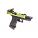 VORSK PISTOLA GBB G18 EU18 OPEN FLUTED BARREL + DOT BDS NERA BLACK / VERDE GREEN - Vorsk