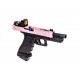 VORSK PISTOLA GBB G18 EU18 OPEN FLUTED BARREL + DOT BDS NERA BLACK / PINK ROSA - Vorsk