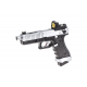 VORSK PISTOLA GBB G18 EU18 OPEN FLUTED BARREL + DOT BDS NERA BLACK / SILVER - Vorsk