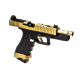 VORSK PISTOLA GBB G18 EU18 OPEN FLUTED BARREL NERA BLACK / GOLD ORO - Vorsk