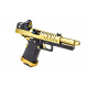 VORSK PISTOLA GBB HI-CAPA 4.3 CUSTOM FLUTED BARREL + DOT BDS NERA BLACK / ORO GOLD - Vorsk